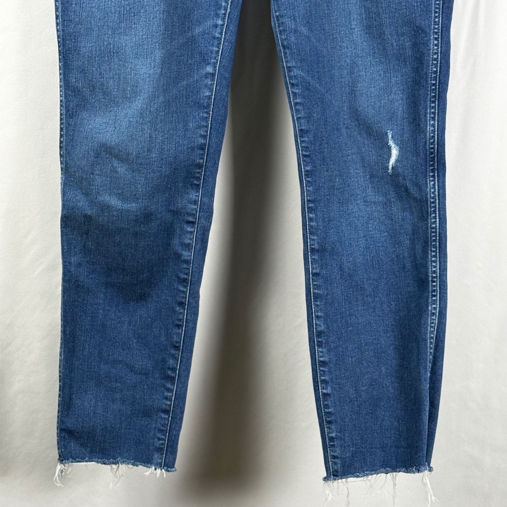 Madewell 10" High-Rise Skinny Jeans Button Fly Raw Hem Medium Wash Blue Women 31 - Picture 3 of 13